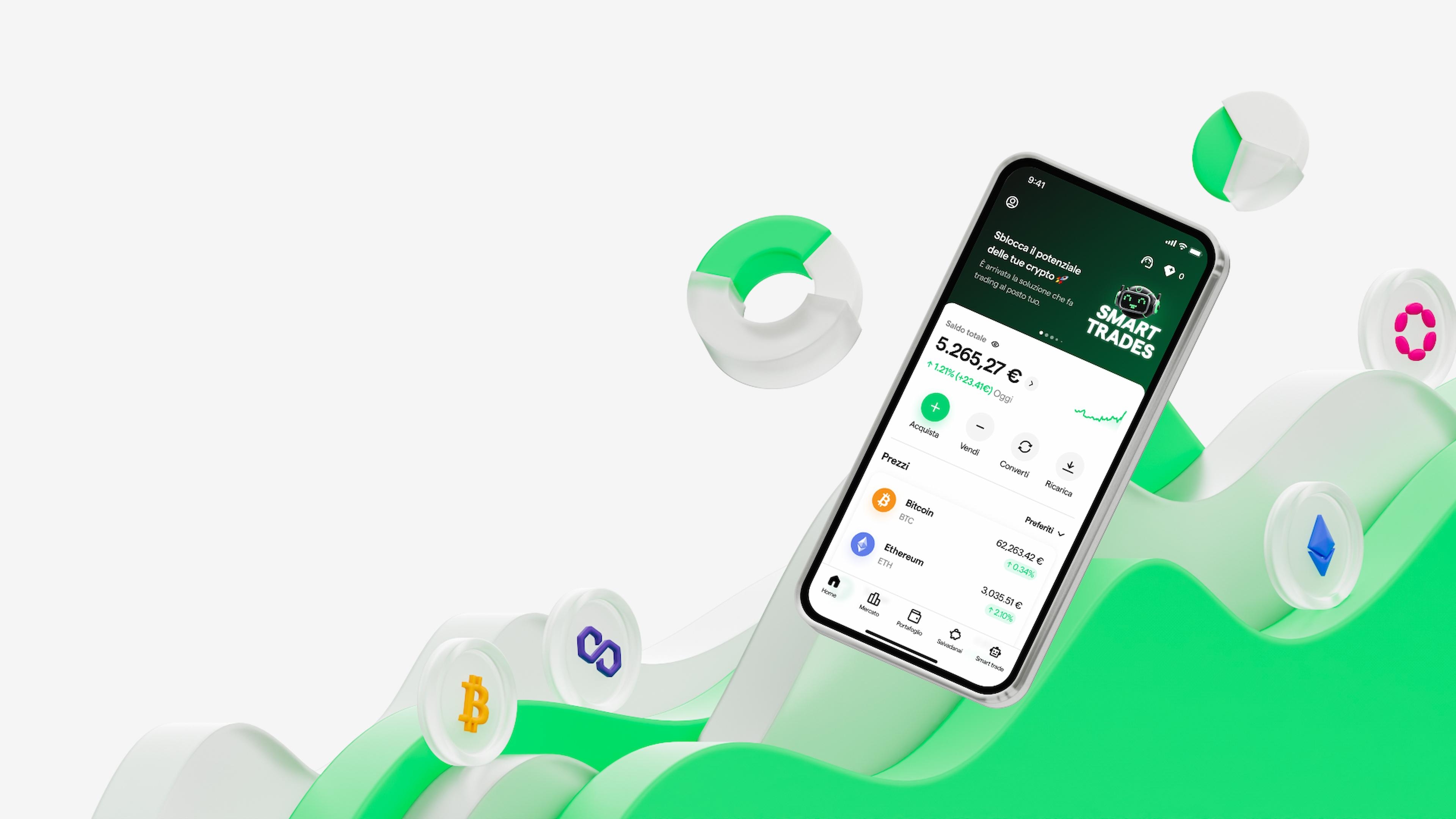 smartphone con homepage app young platform