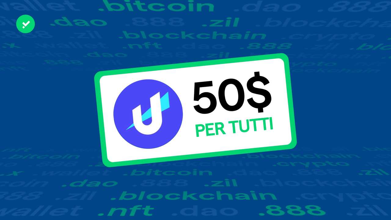 Ottieni un voucher Unstoppable Domains con un acquisto crypto