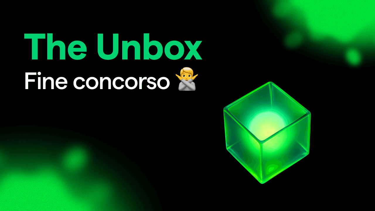 Il concorso The Unbox è ufficialmente concluso: quando arrivano i premi?